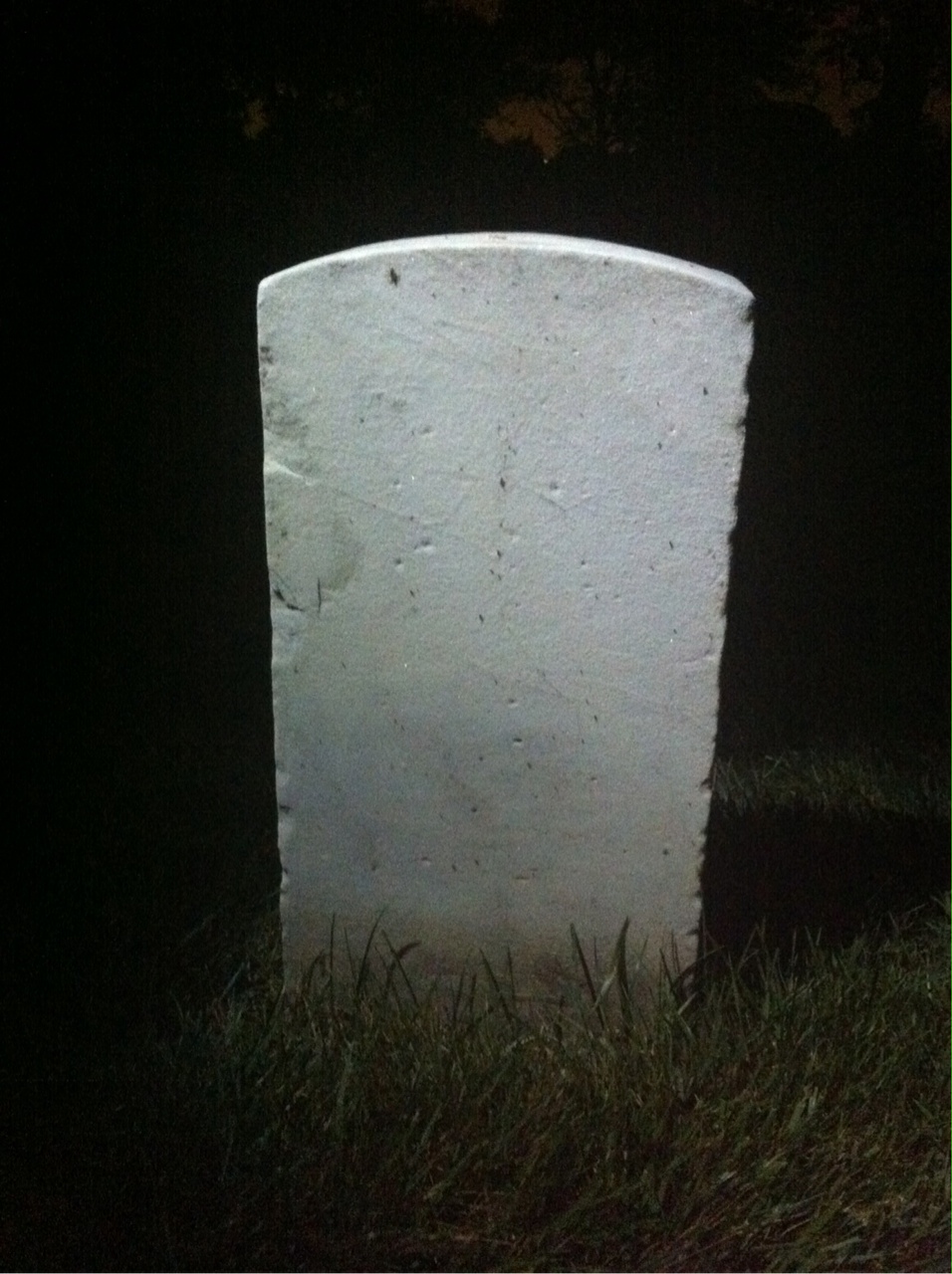 Back of headstone — John Moran
