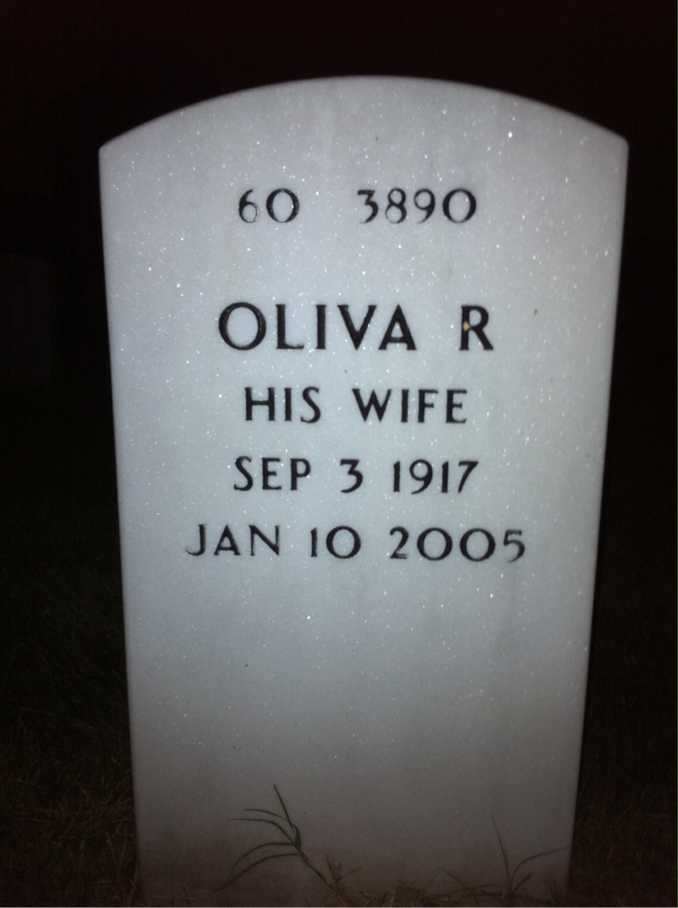 Back of headstone — Celedonio Ordona