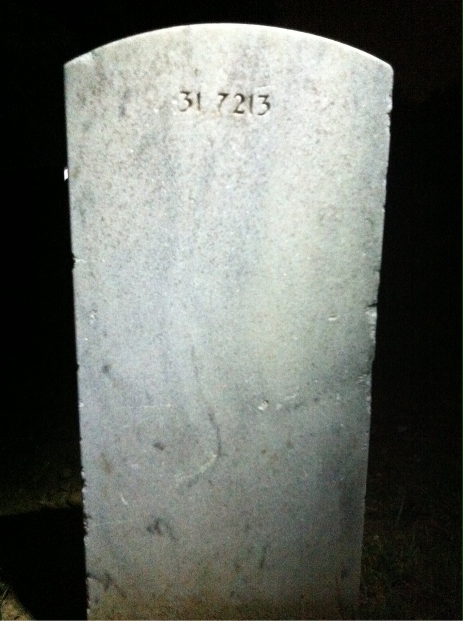Back of headstone — Harvey Bailey