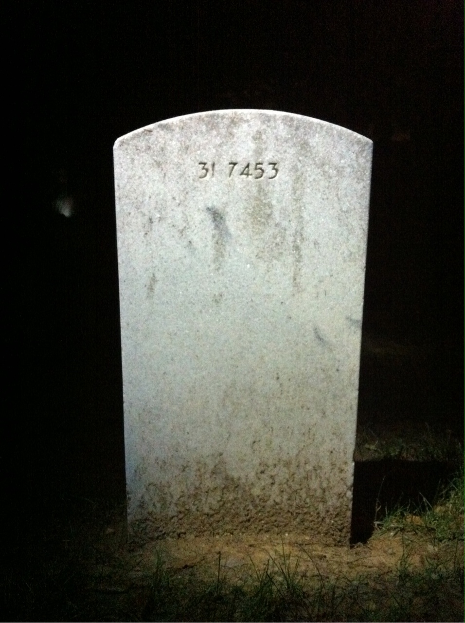 Back of headstone — William Kennedy Daley