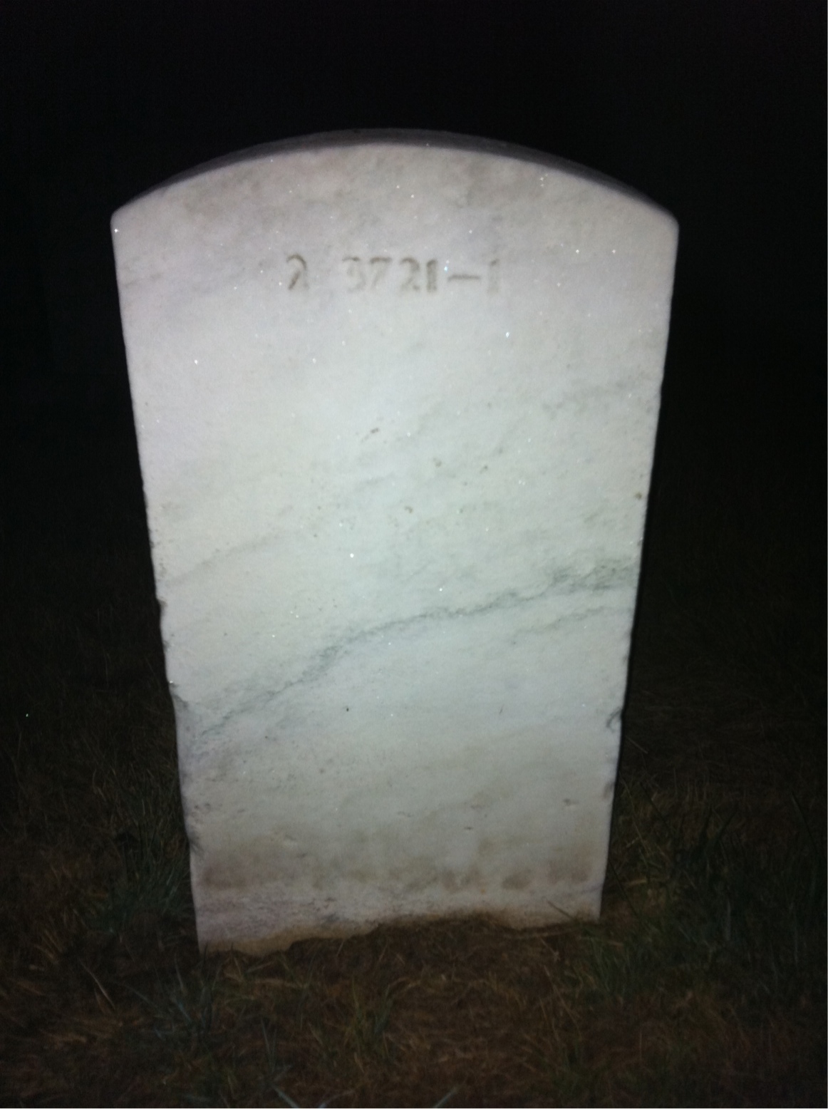 Back of headstone — Sara Adams