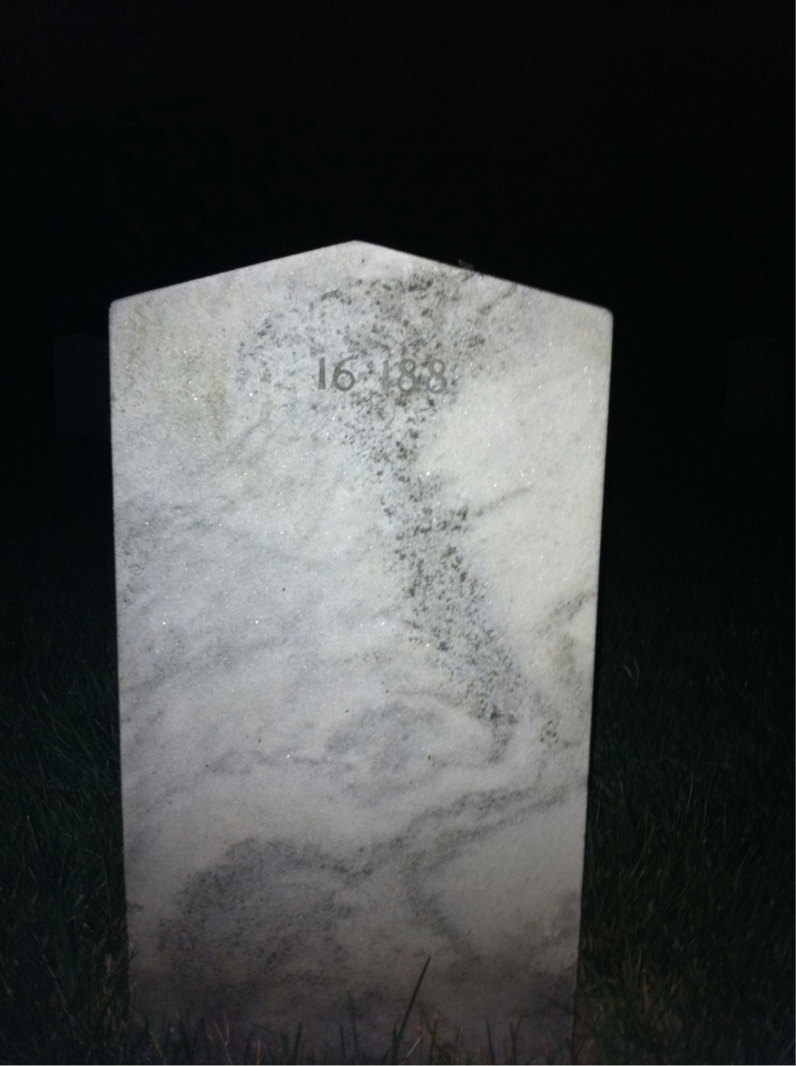 Back of headstone — W Amos