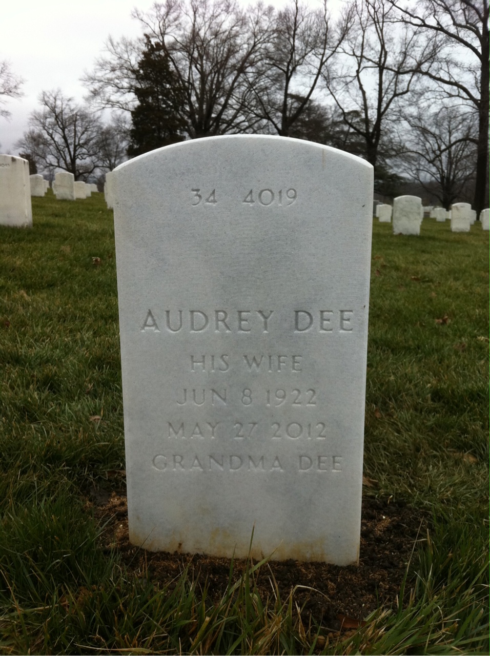 Back of headstone — Agnes Keriakou