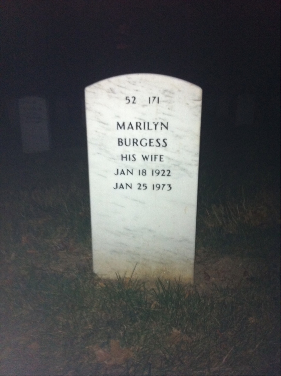 Back of headstone — Richard Wright