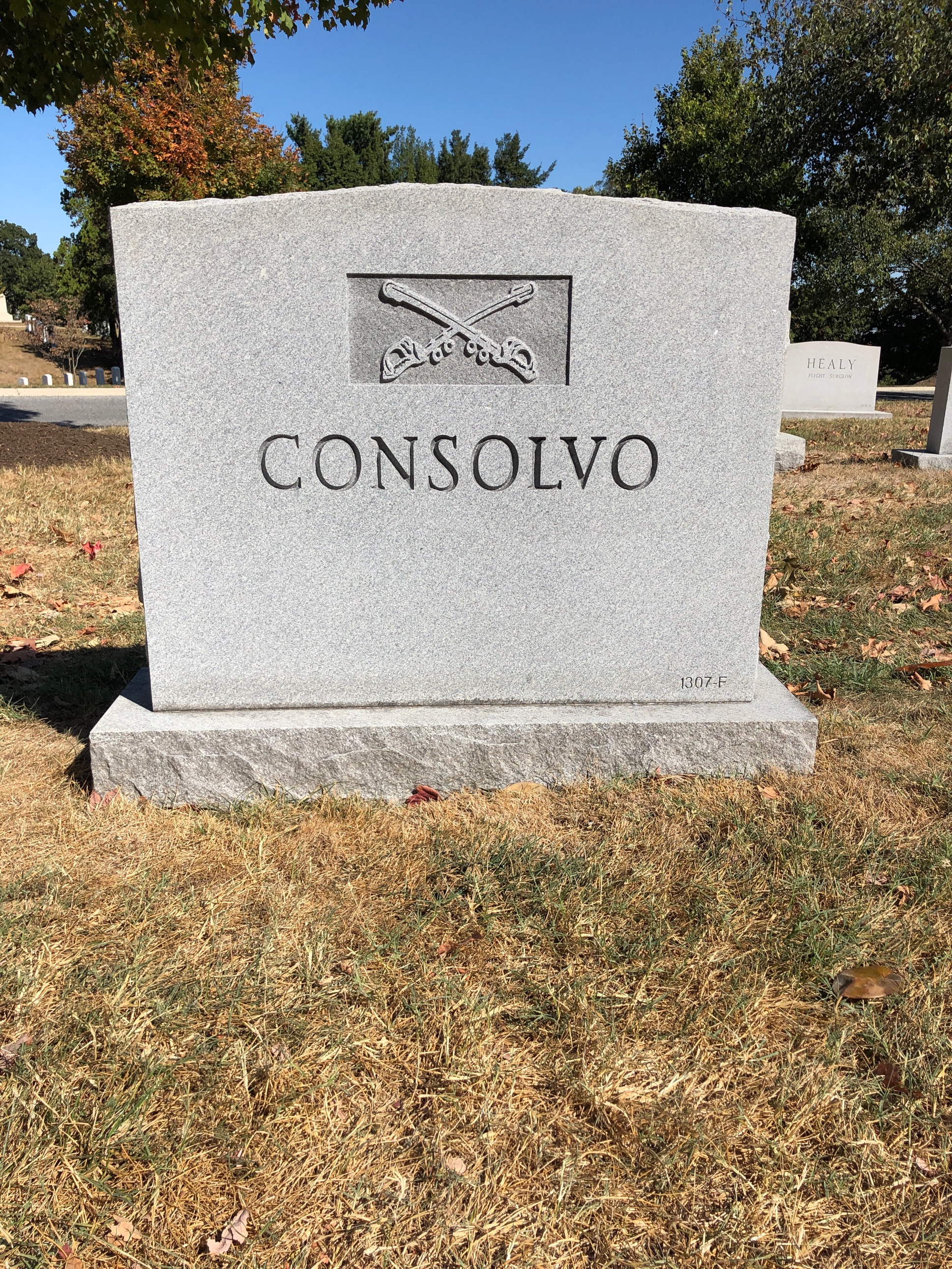 Back of headstone — John Consolvo