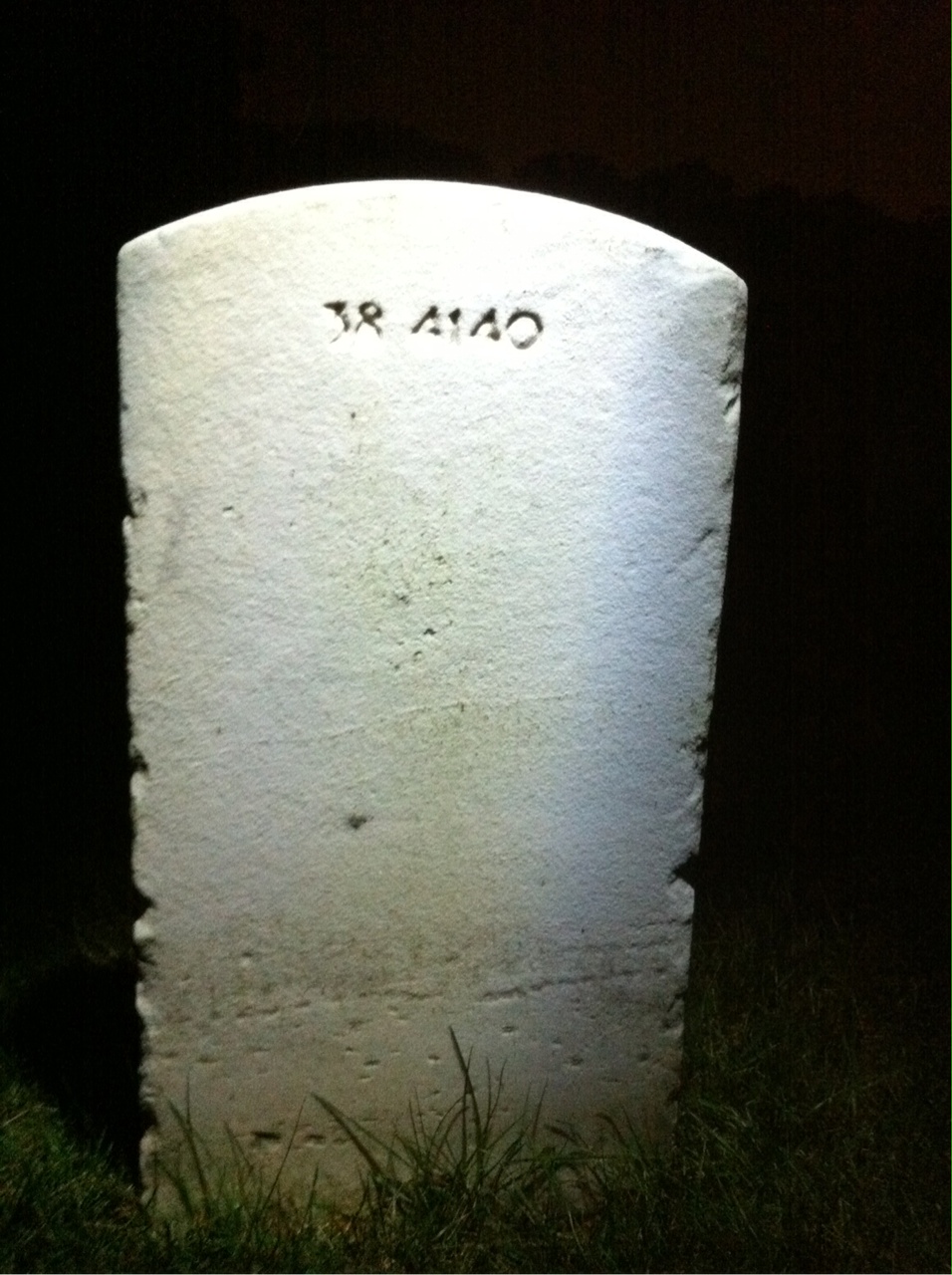 Back of headstone — William Robinson
