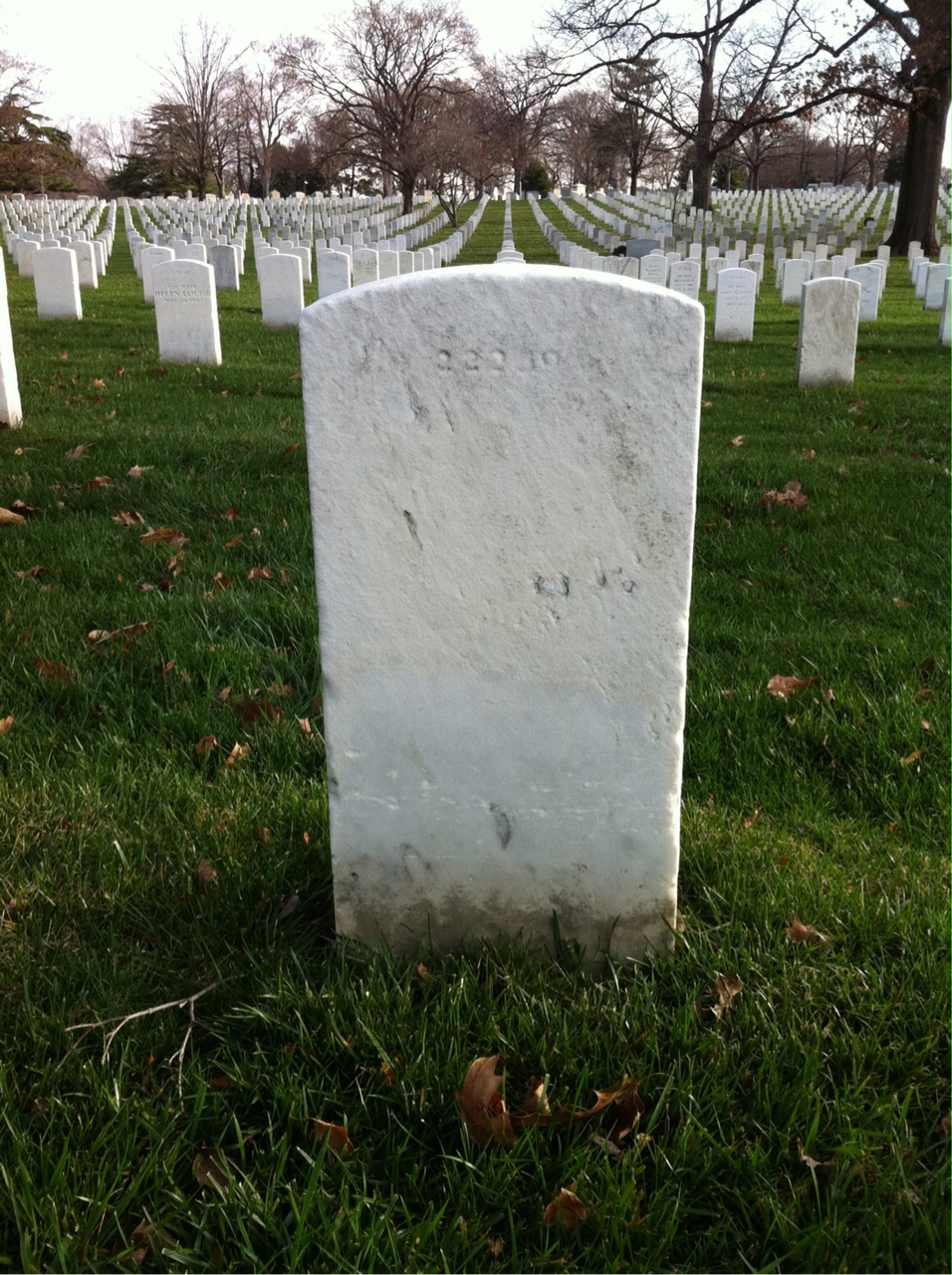 Back of headstone — Sonny Bauer