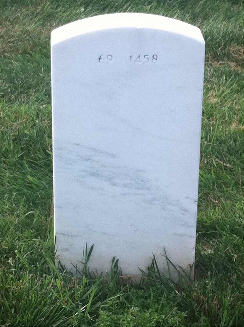 Back of headstone — William Schroeder
