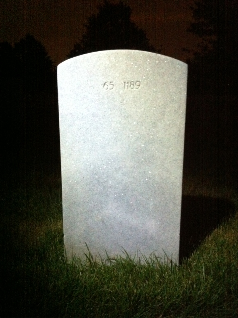 Back of headstone — Howard Crites
