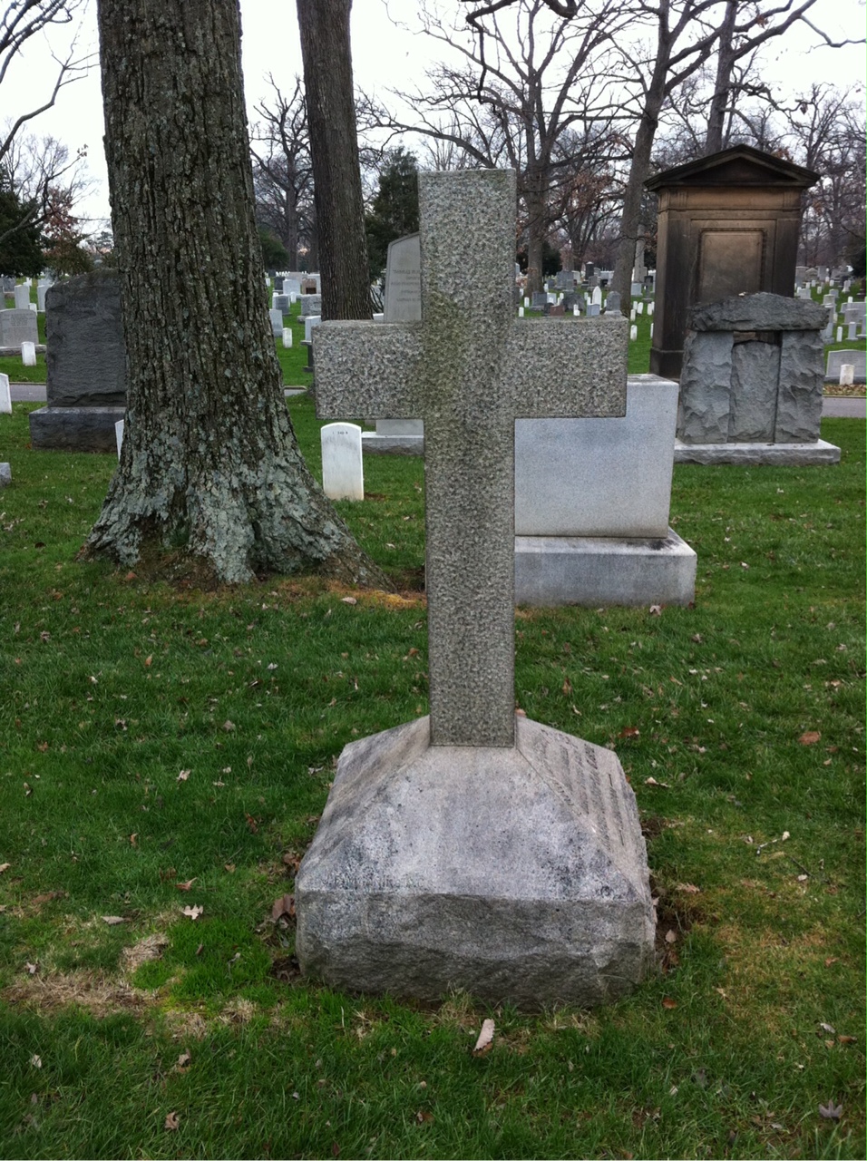 Back of headstone — Charles Baker