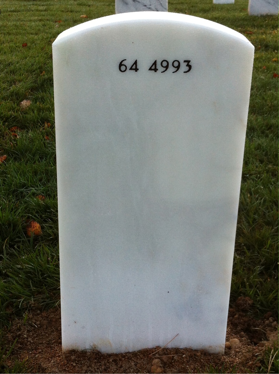 Back of headstone — Verna Michele Bullard