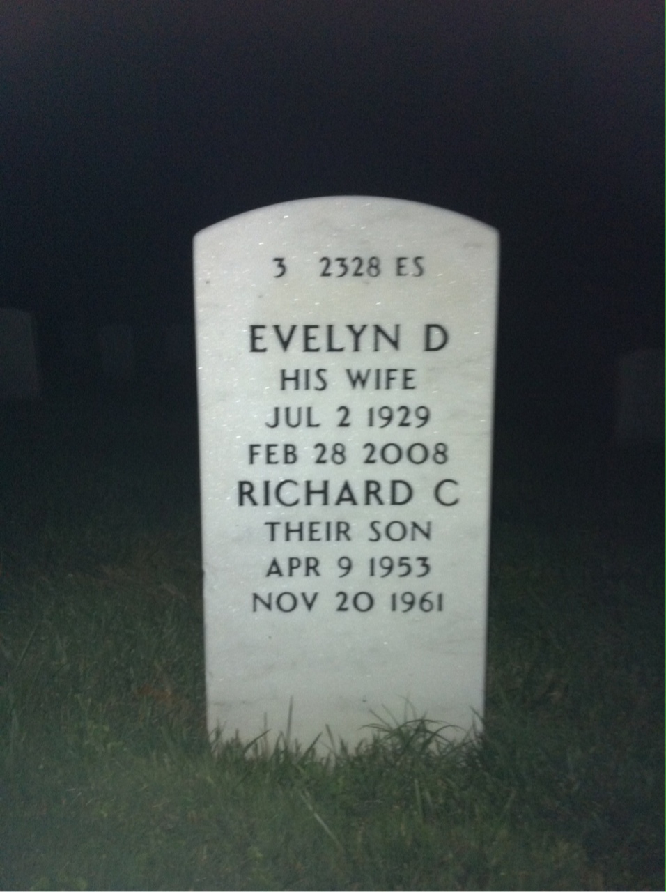 Back of headstone — Robert Beckman