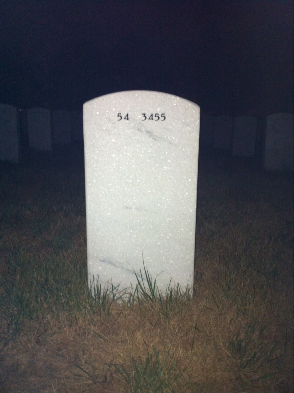Back of headstone — Burton Poole