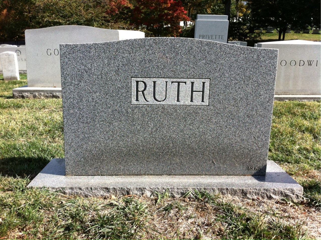 Back of headstone — Kathryn Armstrong