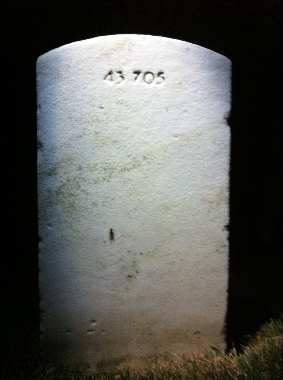 Back of headstone — John Adams