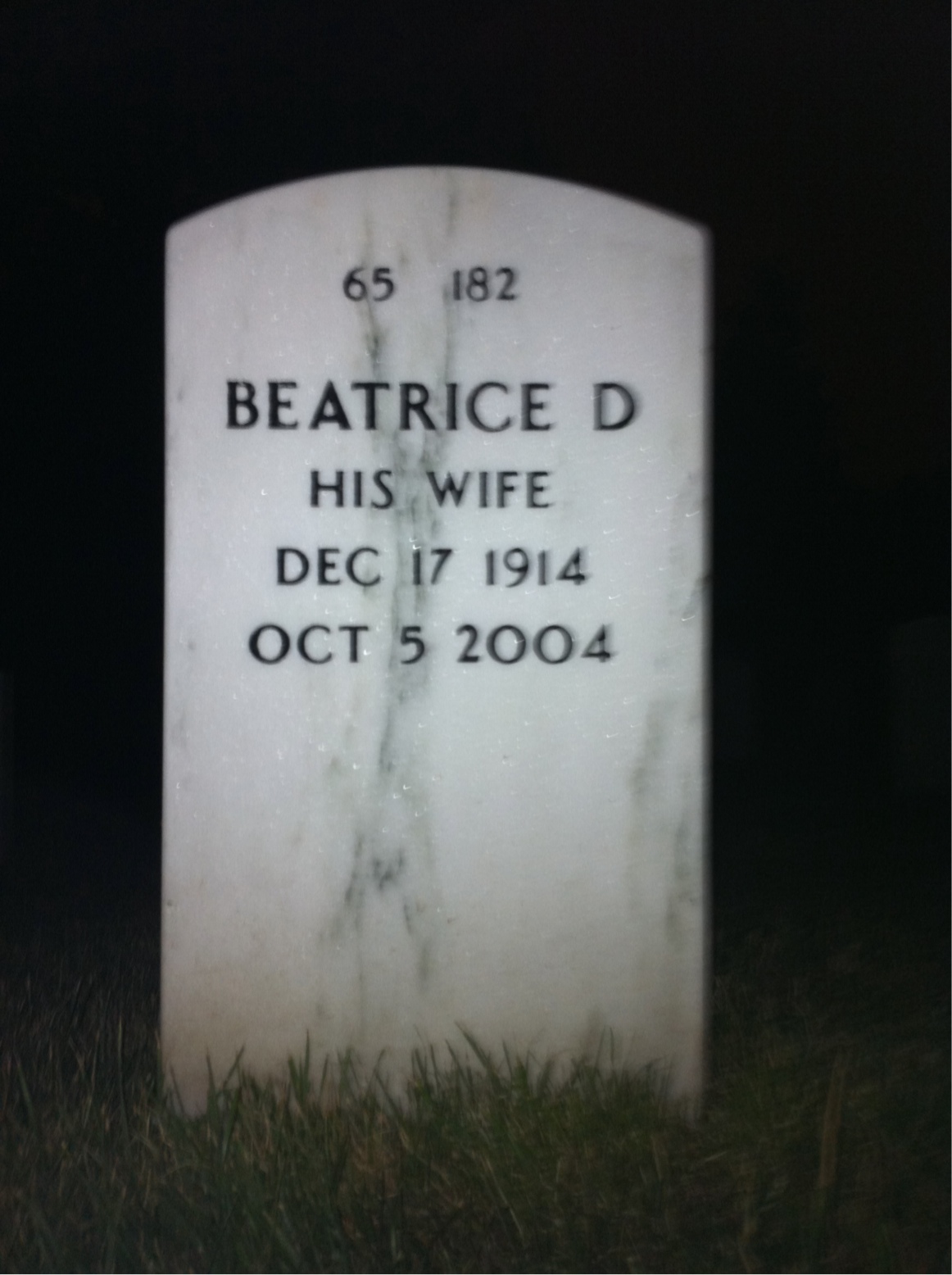 Back of headstone — Sidney Lacy