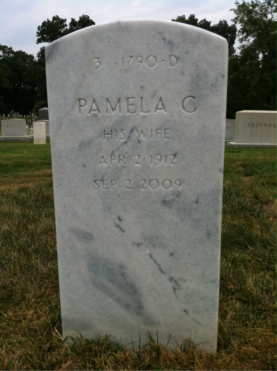 Back of headstone — Donald Ramsey