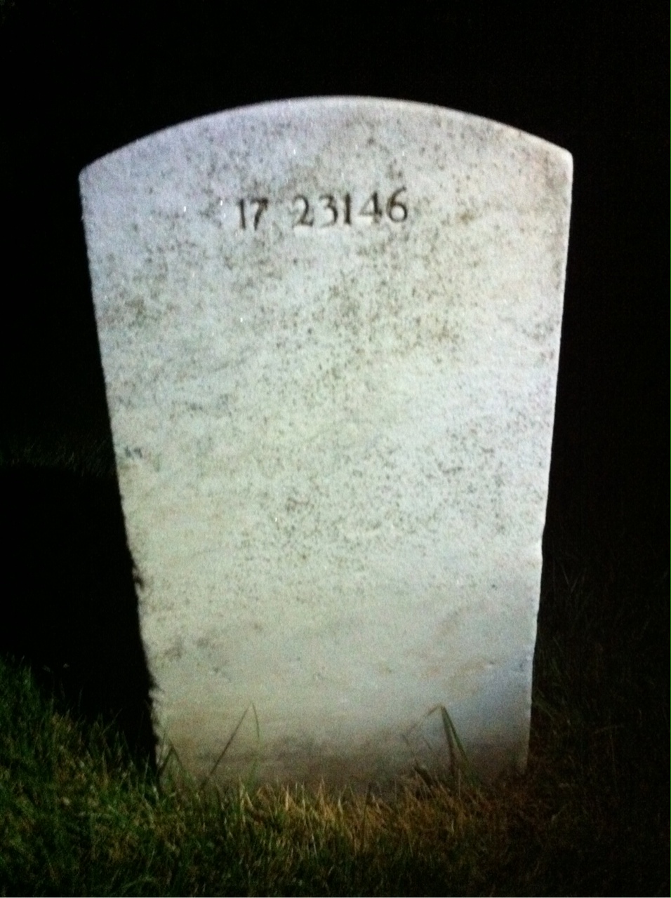 Back of headstone — James Murphy