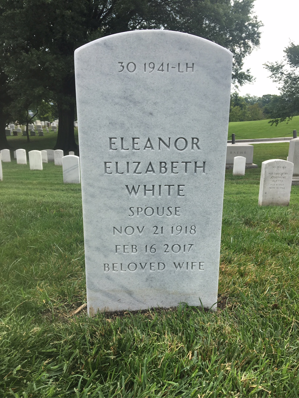 Back of headstone — Joseph Reedy
