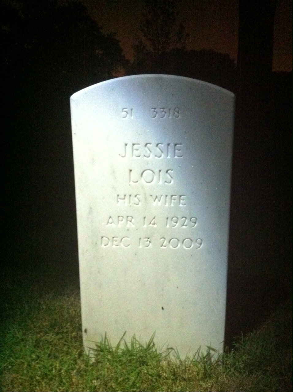 Back of headstone — Steven Mirarchi