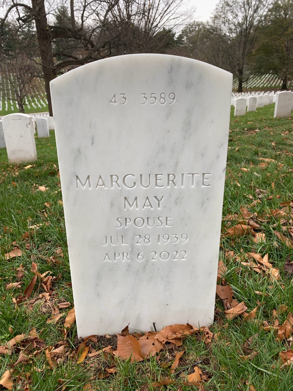 Back of headstone — Virgil Lee Barandun