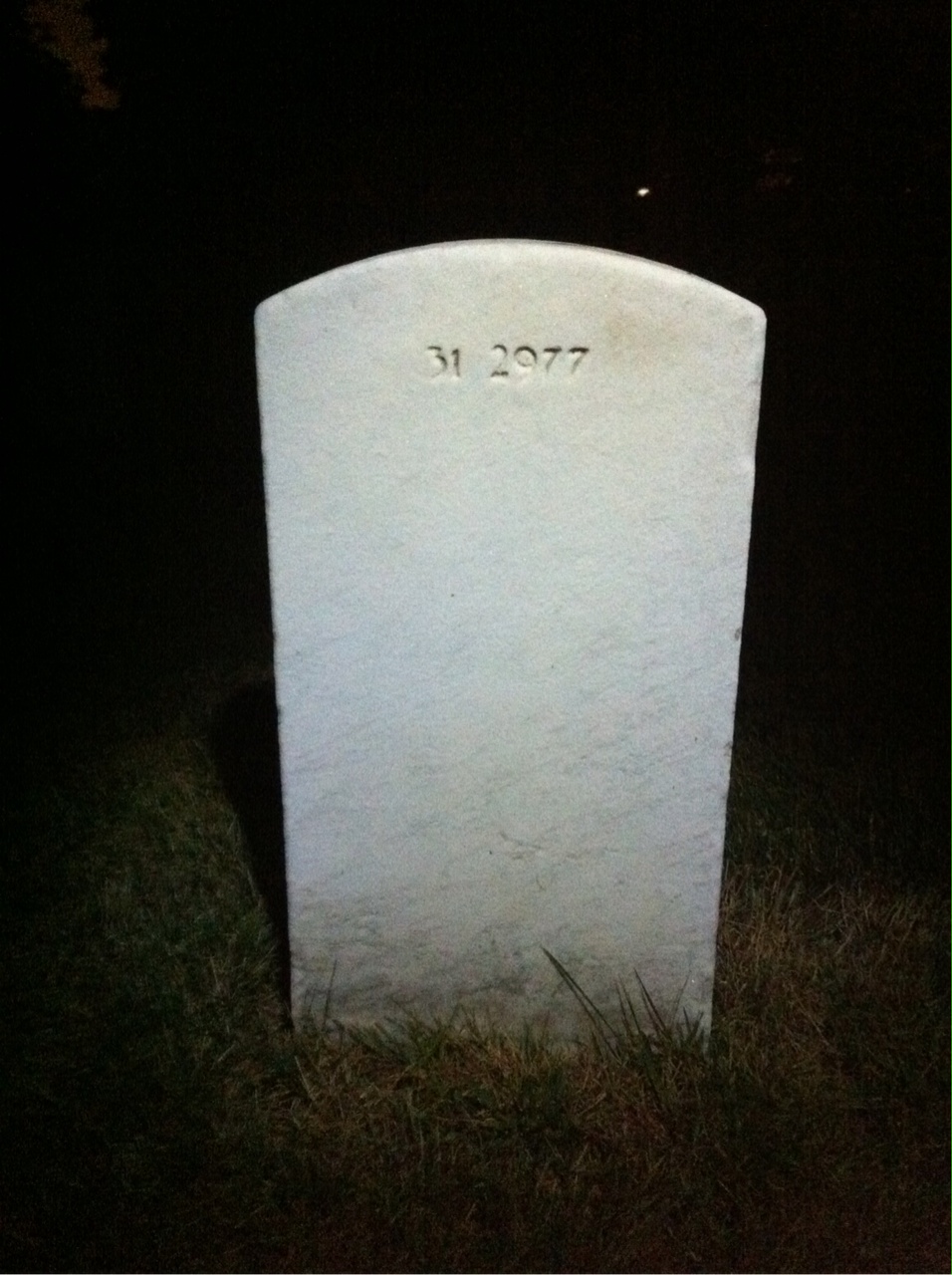 Back of headstone — Albert Arnold