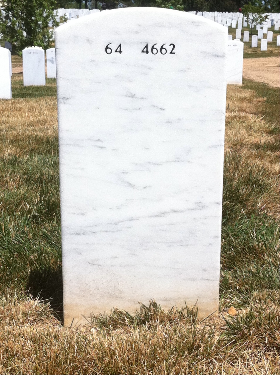 Back of headstone — Johnnie Burns