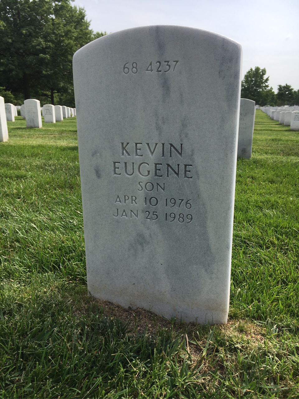 Back of headstone — William Murray Welch