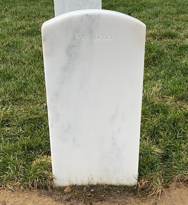 Back of headstone — Laurence Moses