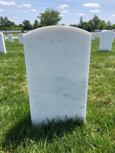 Back of headstone — Jerome Moses
