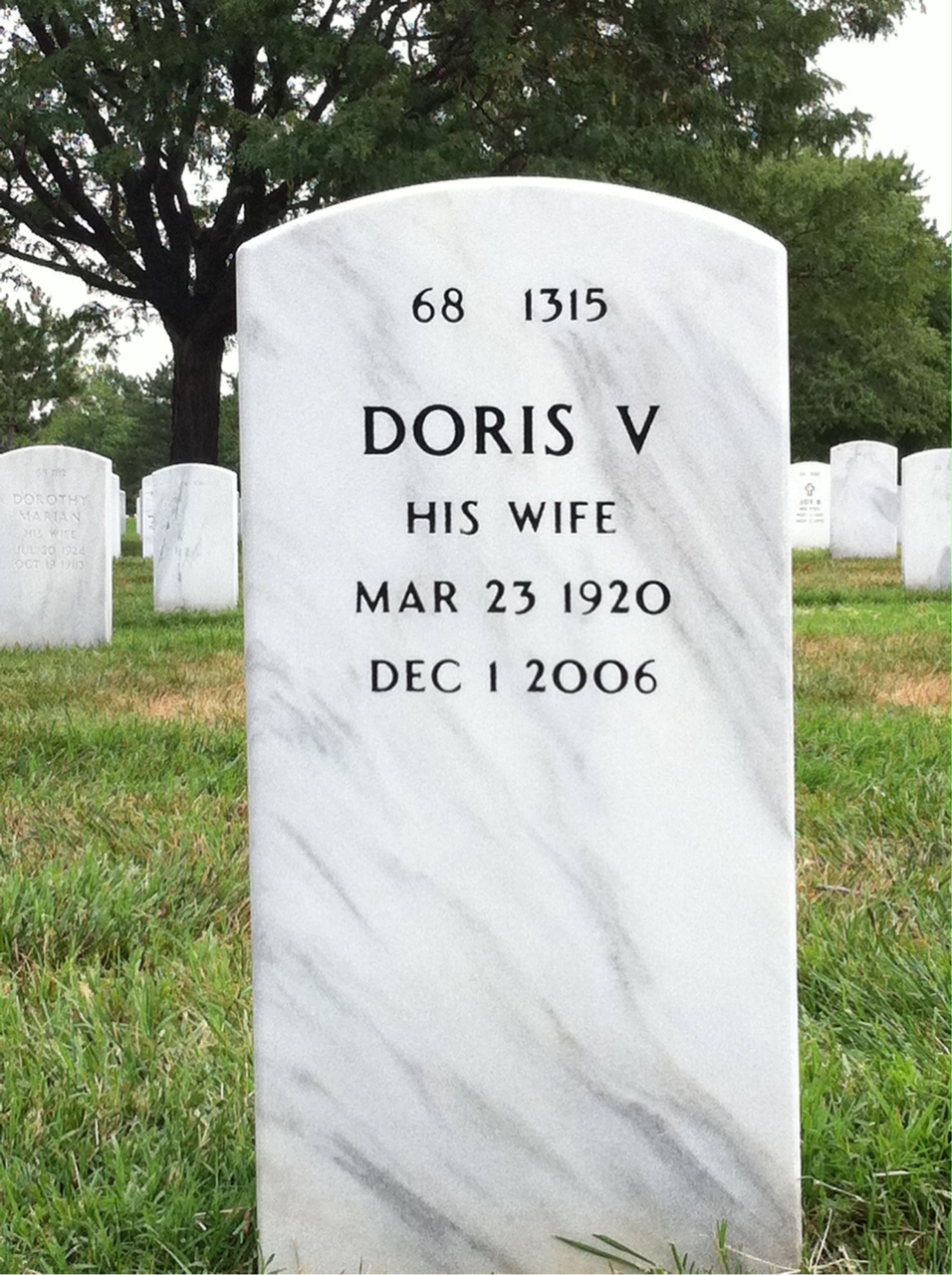 Back of headstone — Willis Wills