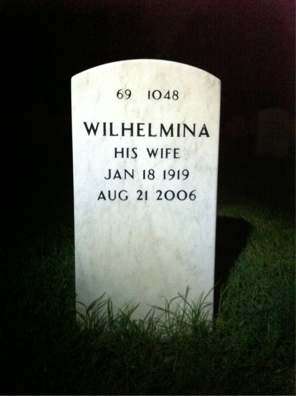 Back of headstone — Naudain Jones