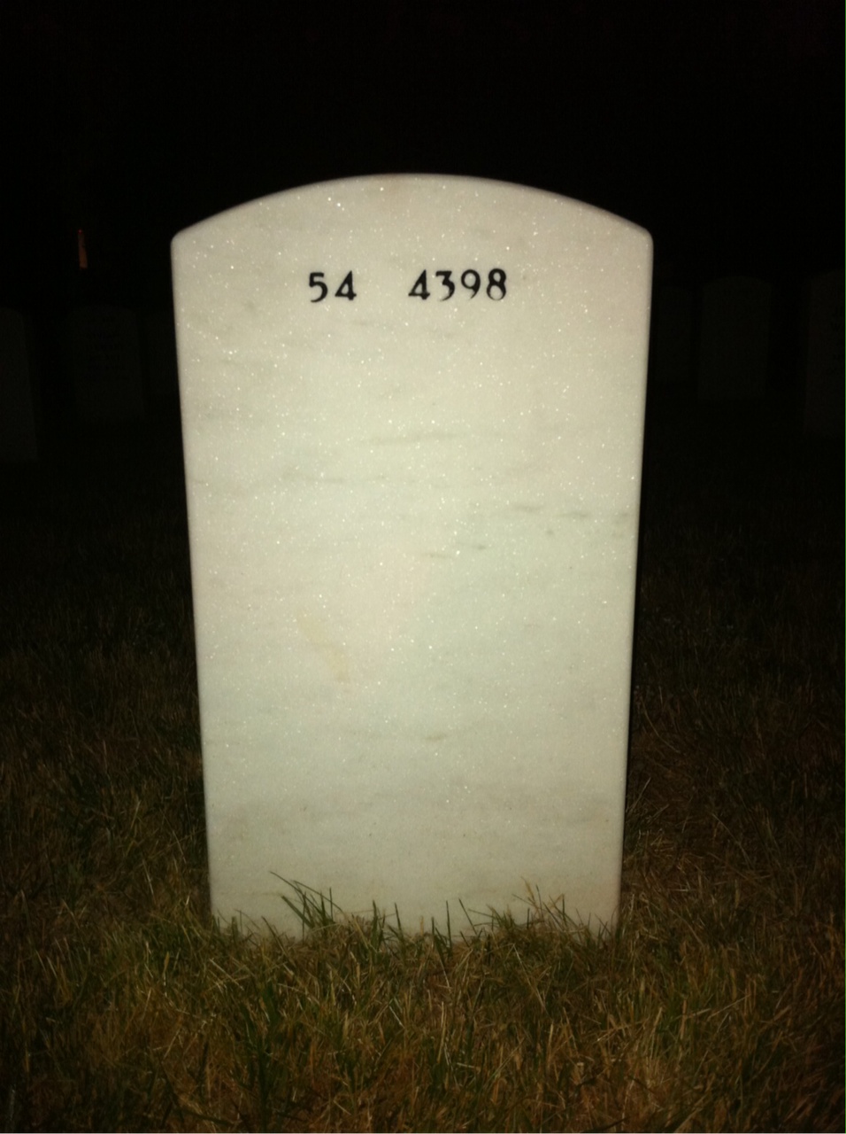 Back of headstone — Robert Hartle