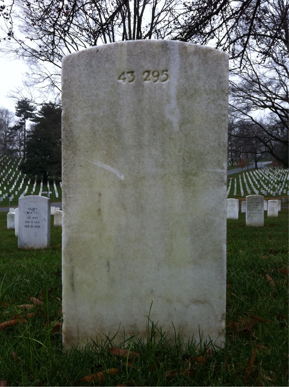 Back of headstone — George Adamski