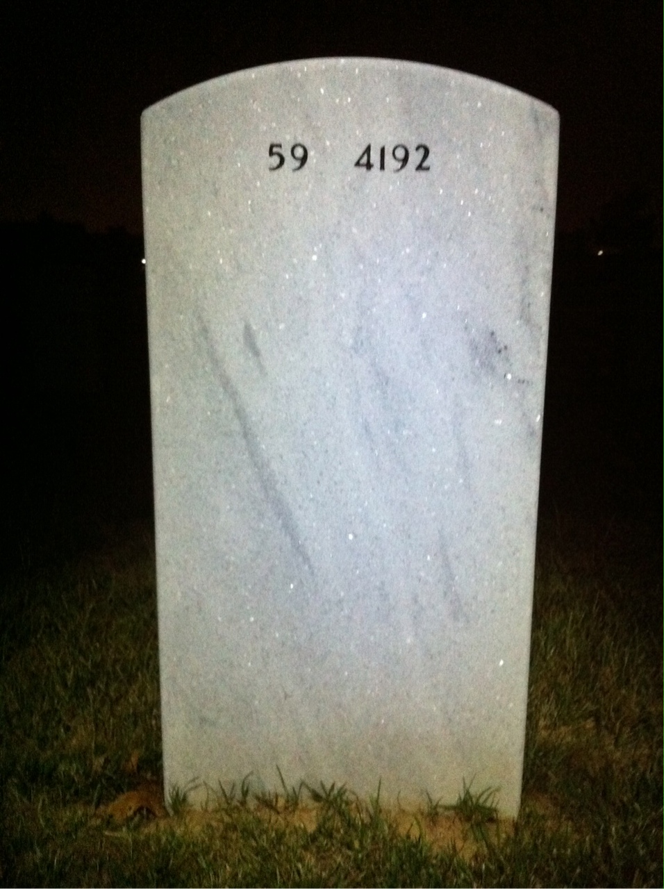 Back of headstone — Ralph Walsh