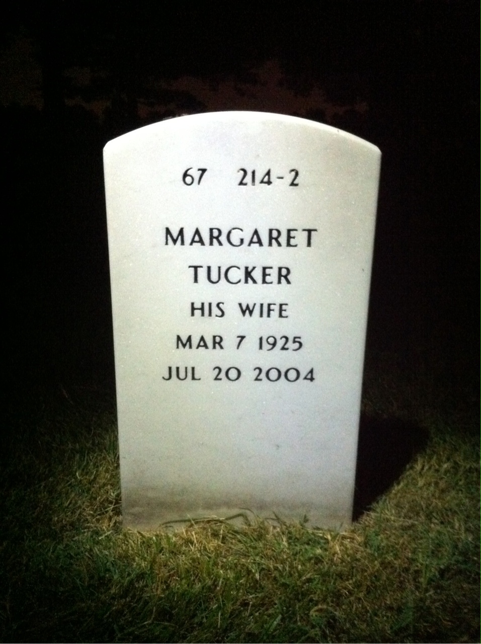 Back of headstone — Leonard Nicholson