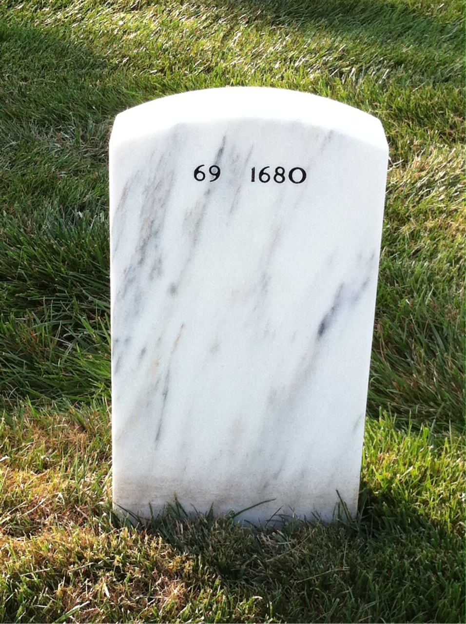 Back of headstone — Donald Johnston