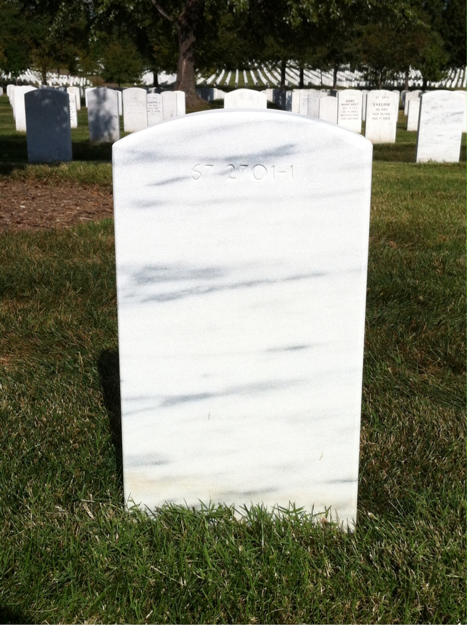 Back of headstone — Deborah Baker