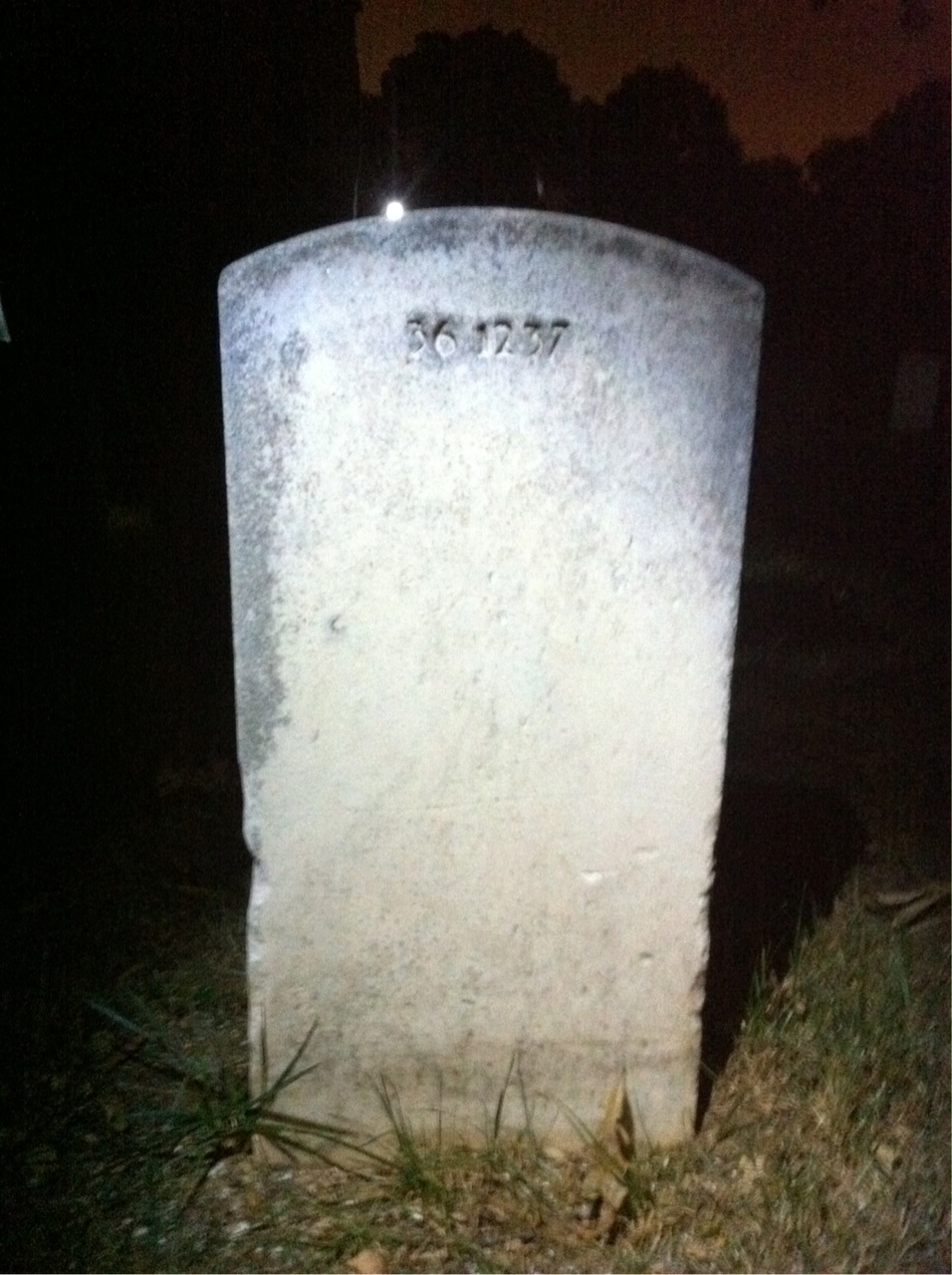 Back of headstone — Orlo Austin