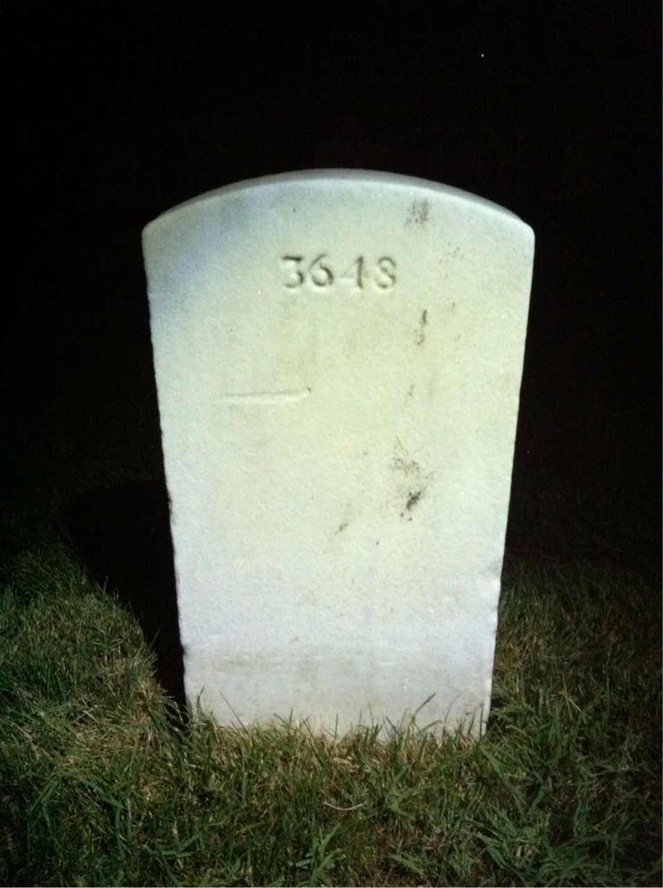 Back of headstone — Isaac Alick