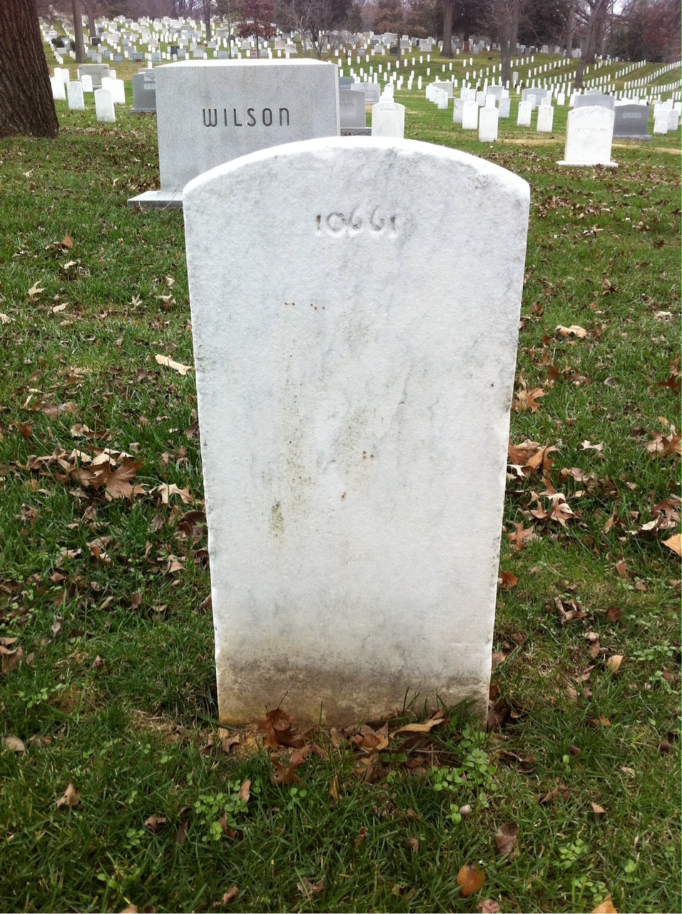 Back of headstone — Orion Benson