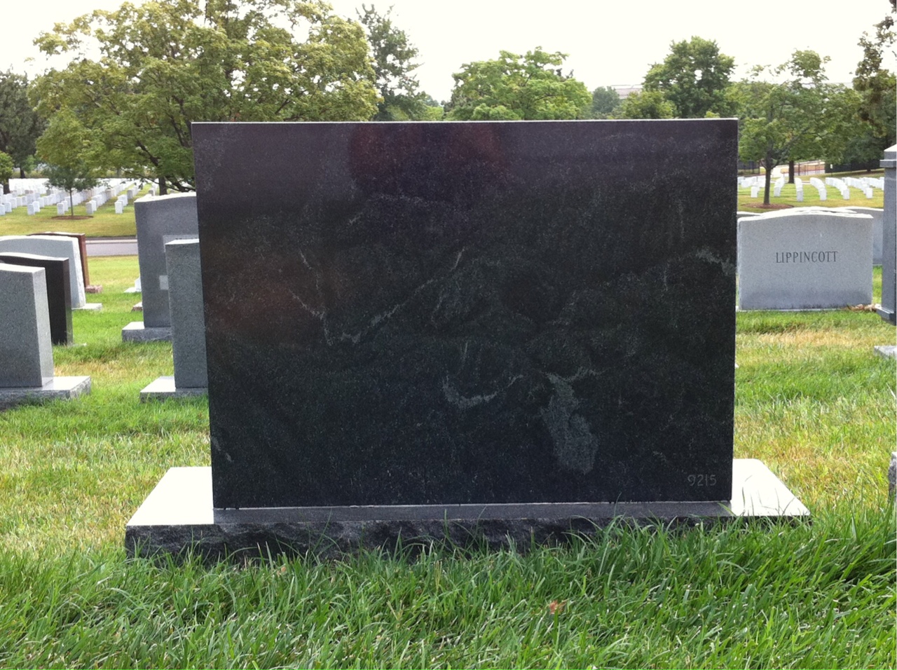 Back of headstone — Josephus Briggs