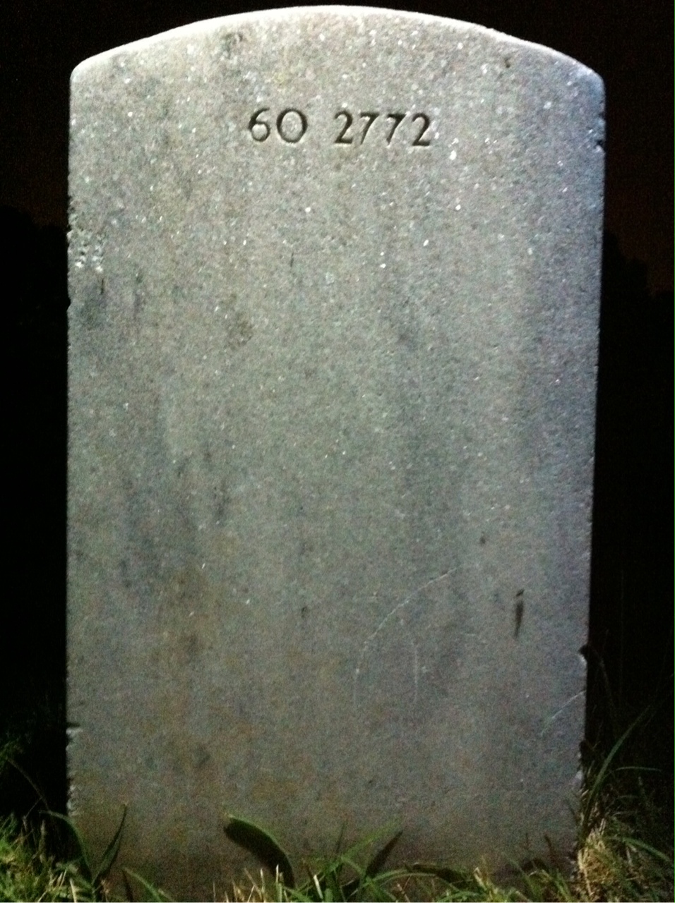 Back of headstone — Scott Edward Vajda