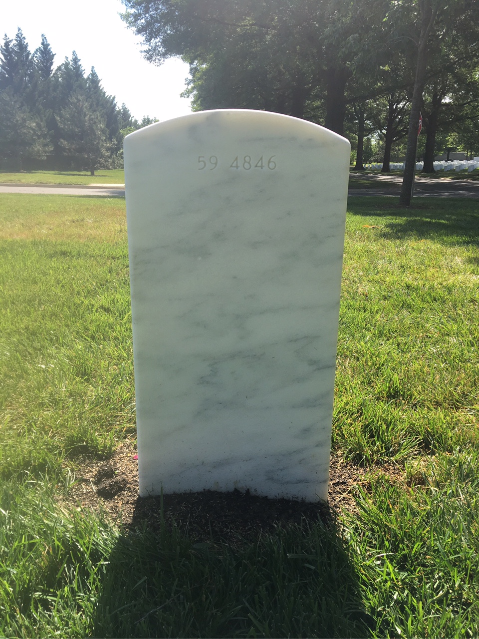 Back of headstone — Harris Amhowitz