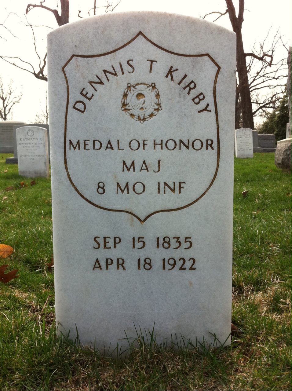 Headstone of Dennis T. Kirby