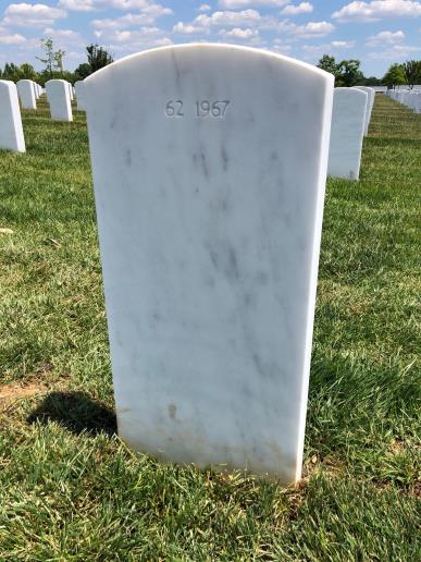 Back of headstone — Austin Murga