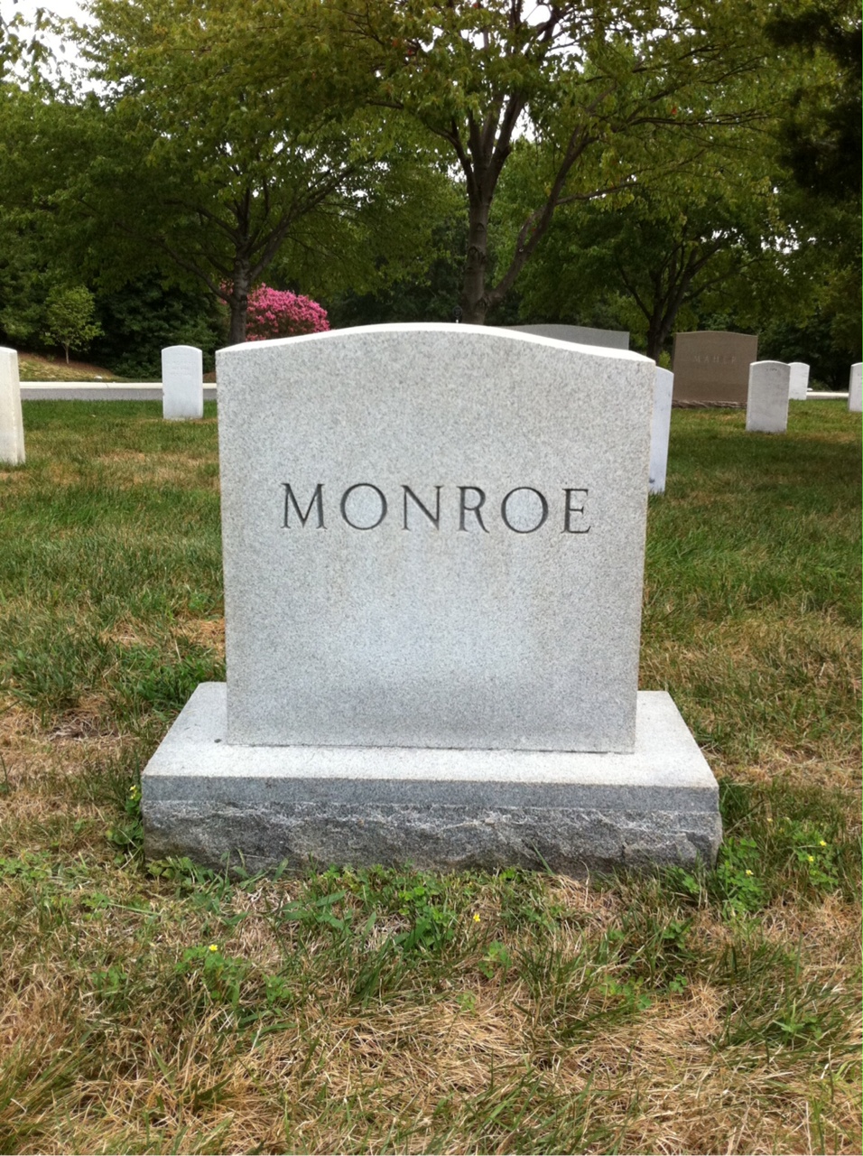 Back of headstone — Jack Monroe