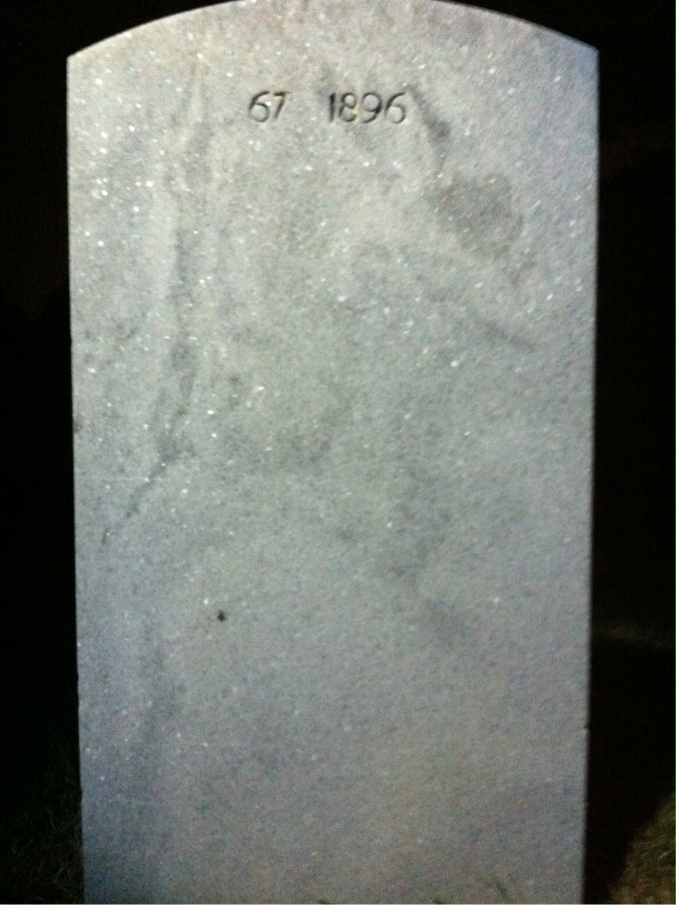 Back of headstone — Thomas P Prior