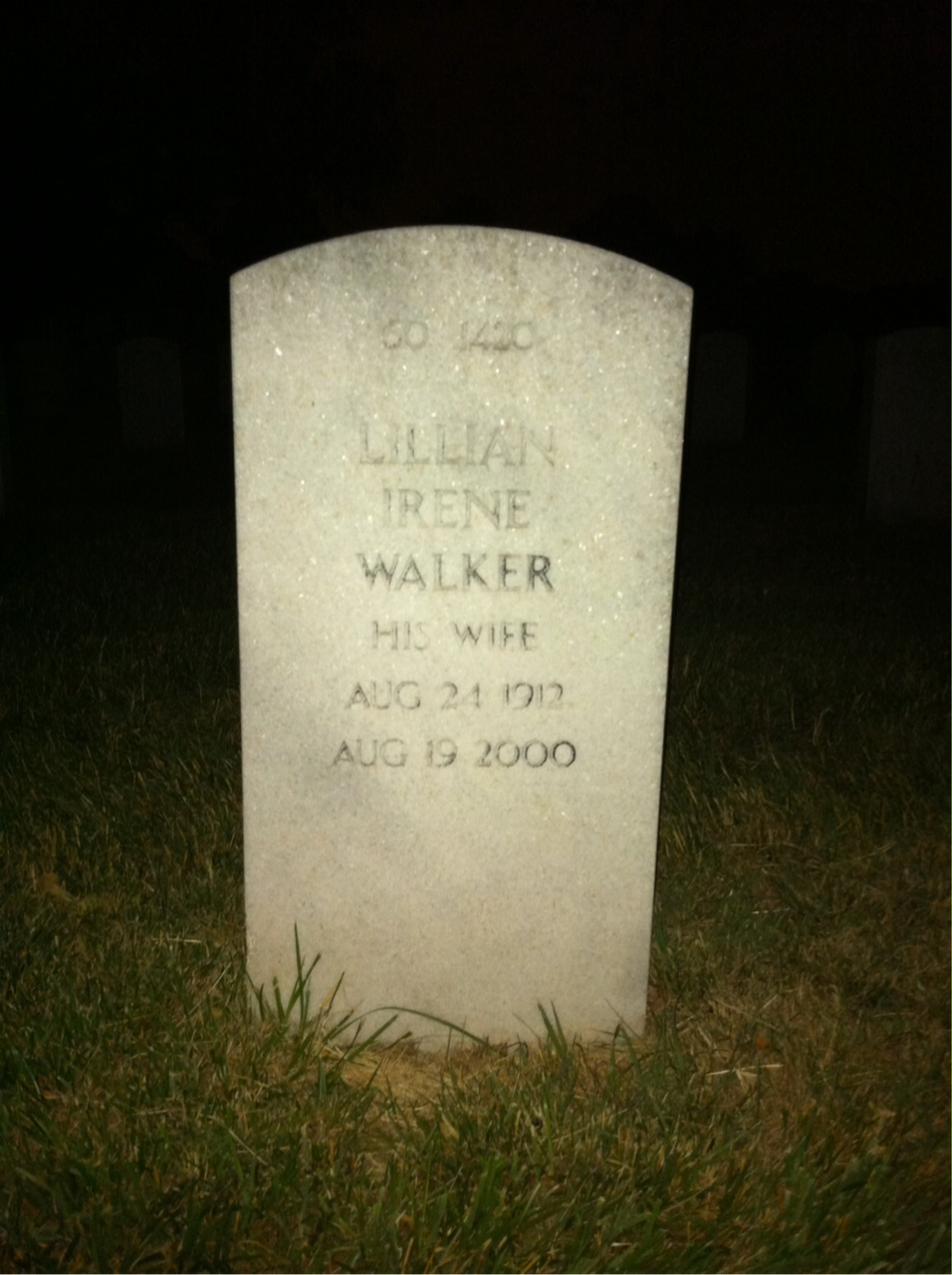 Back of headstone — John Mcnichols