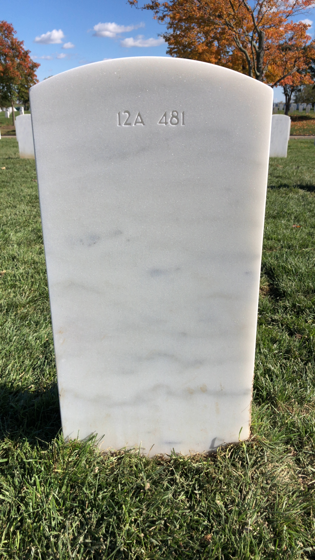 Back of headstone — Terry Maurice Pledger